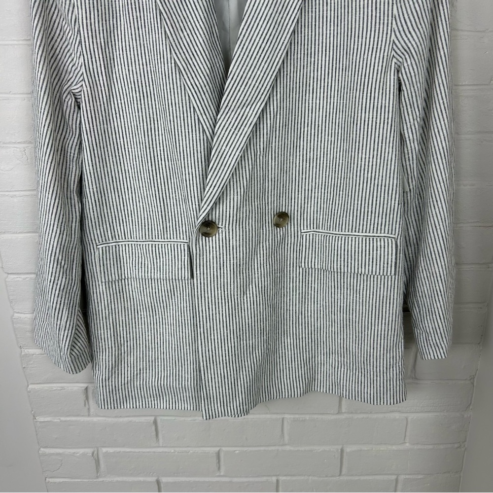 NWT Old Navy Striped Linen Blend Blazer Size S - Picture 4 of 10